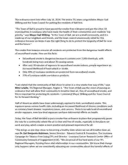 Town of Ball press release FINAL Page 2